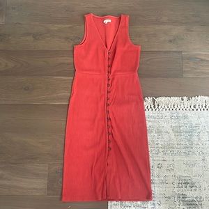 Madewell bottom front midi dress